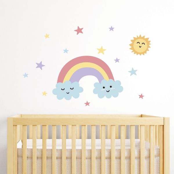 Mosolygó felhők szivárvánnyal